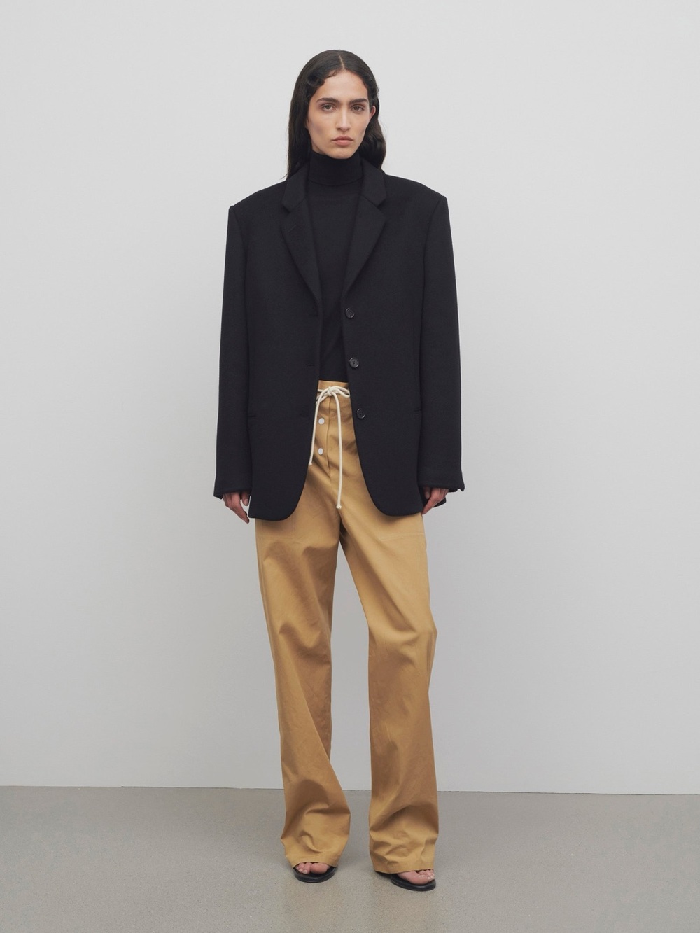 The Row BONNETTE PANT BROWN PAPER Sz 6 - Picture 3 of 6
